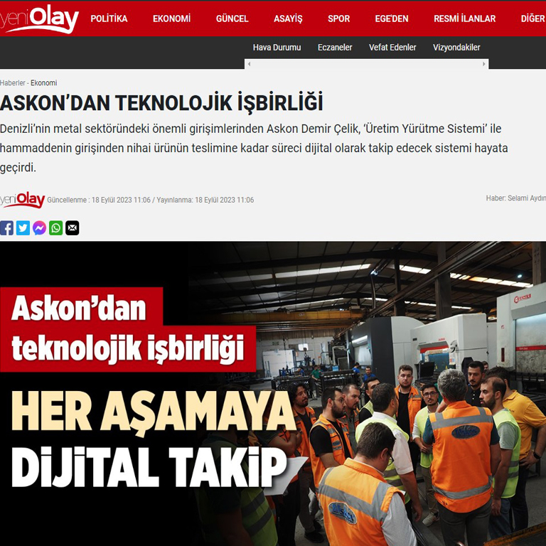 Askon'dan Teknolojik İşbirliği